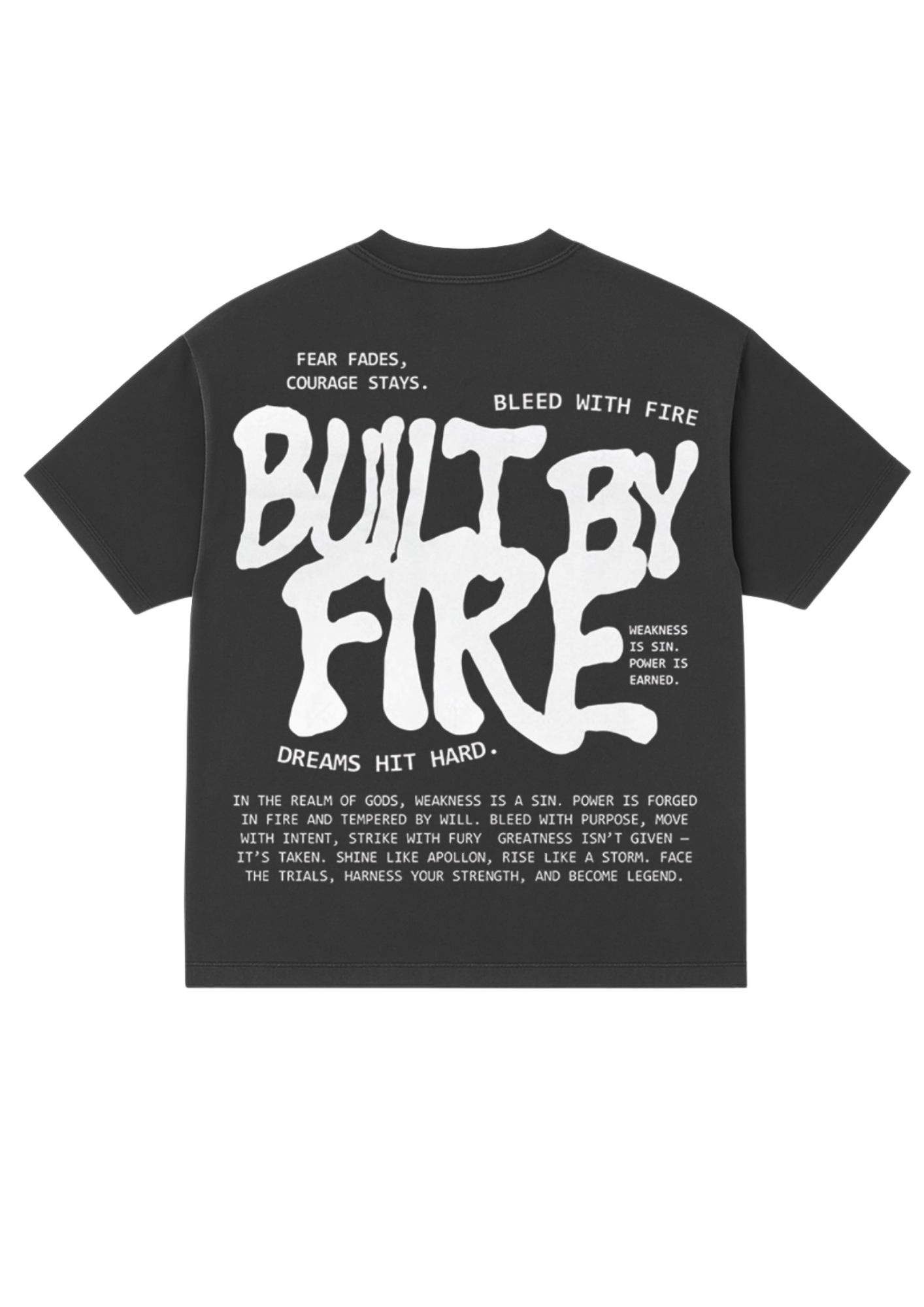 BUILT BY FIRE T-SHIRT OVERSIZE