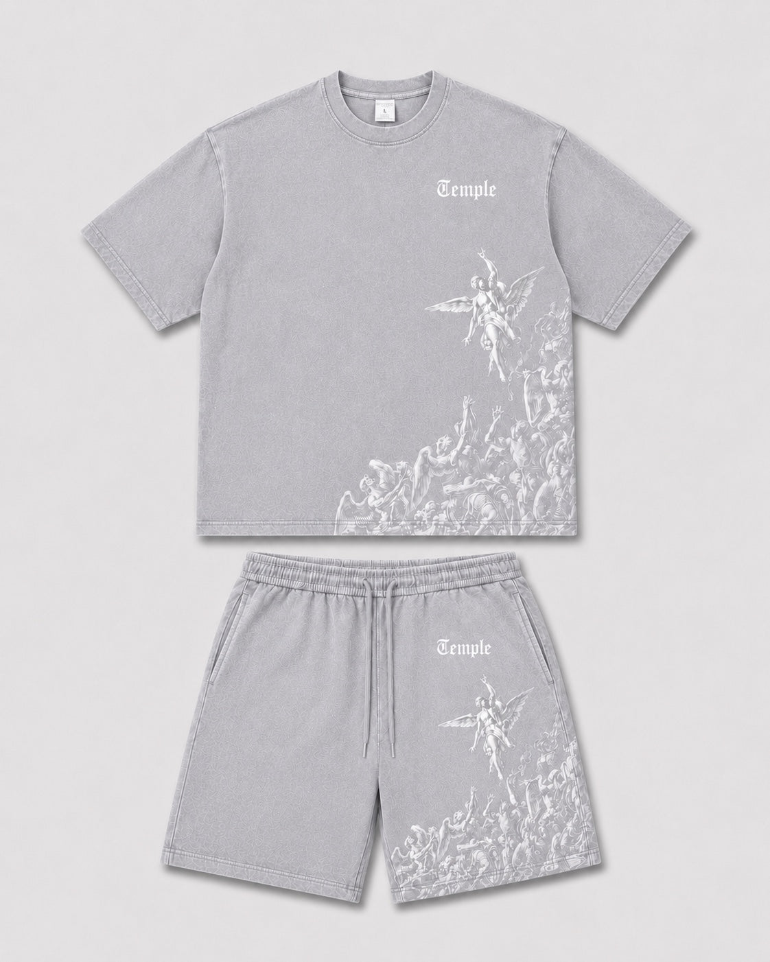 Ensemble oversize Fallen Angel — Gris délavé — mock-up